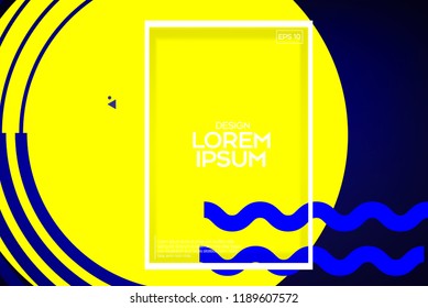 Abstract background modern hipster futuristic graphic. Yellow background with texture. Vector illustration.