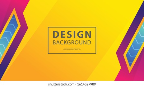 Abstract background modern hipster futuristic graphic. Yellow background. vector illustration