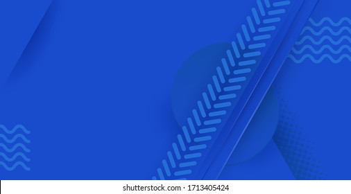 Abstract background modern hipster futuristic graphic. Total blue background with stripes. Vector abstract background texture design, bright poster. Vector illustration total blue color of the year.