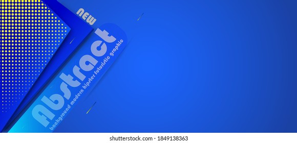 Abstract background modern hipster futuristic graphic. Yellow background with stripes. Vector abstract background texture design, bright poster, banner yellow and blue background Vector illustration.