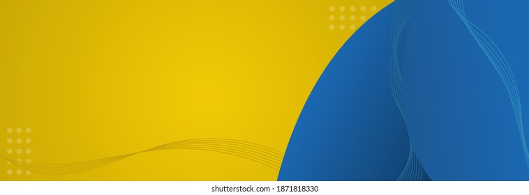 Abstract background modern hipster futuristic graphic. Yellow background with curves, Vector abstract background texture design, bright poster, banner yellow and blue background Vector illustration.