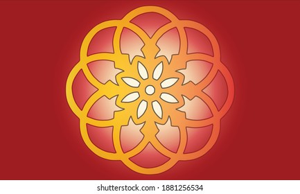 Abstract background modern hipster futuristic graphic. red background with stripes. Vector abstract background texture design, bright poster, banner yellow and red background Vector illustration 