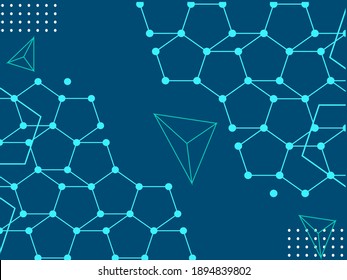Abstract background modern hipster, futuristic graphic in the form of a network of connections between designs. Vector abstract background texture design, bright poster, colorful banner, certificate