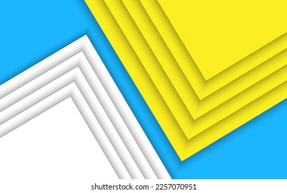 Abstract background modern hipster futuristic graphic. Blue with yellow and white. Vector abstract background texture design, bright poster, banner background Vector.