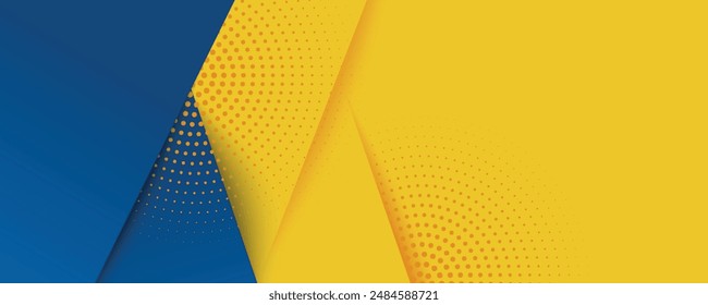 Abstract background modern hipster futuristic graphic. Yellow background with stripes. Vector abstract background texture design, bright poster, banner yellow and blue background Vector illustration.