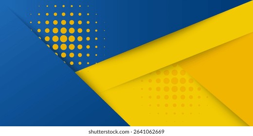 Abstract background modern hipster futuristic graphic. Yellow background with stripes. Vector abstract background texture design, bright poster, banner yellow and blue background Vector illustration.