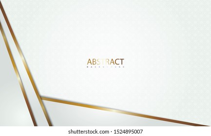 Abstract Background with Modern and Luxury Style of Gold and White Color Combination. Designed for web, banner, background, wallpaper, presentation, cover, etc. Suitable for your business.