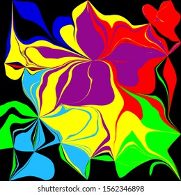 Abstract background in modern memphis style. Composition of various shapes in bright color. Vector illustration EPS10