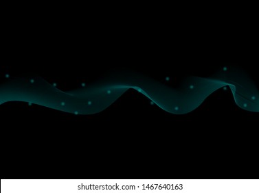
abstract background of modern minimalism. with vector graphics of blue waves and blue light spots. vector eps.10