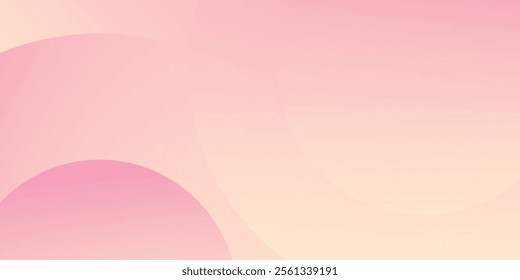 abstract background, modern minimalist pink and yellow gradations, circle simple art modern background