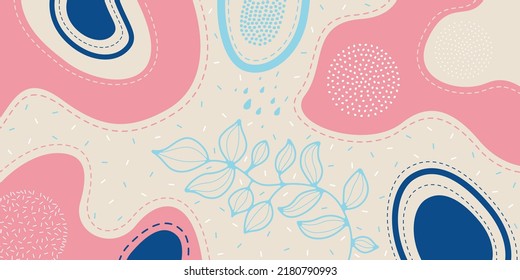 Abstract background with modern organic shapes.