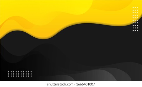 
Abstract background modern papercut graphic.  Vector abstract background design, bright poster, banner yellow, black, blue, gray background Vector illustration.