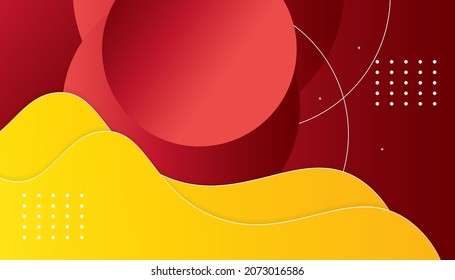 	
Abstract background modern papercut graphic. Vector abstract background design, bright poster, banner yellow, black, red, gray background Vector illustration.