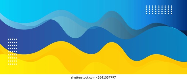 Abstract background modern papercut graphic. Vector abstract background design, bright poster, banner yellow, black, blue, gray background Vector illustration.