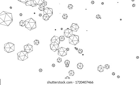 Abstract background, modern pattern with polygonal spheres, vector illustration