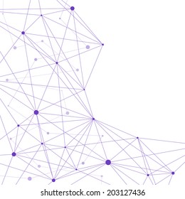 abstract background with modern purple network web. vector illustration