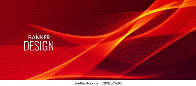 Abstract background modern red colorful wave banner background pattern vector