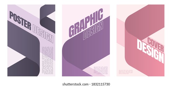Abstract Background of Modern Ribbon for Cover, Banner, Poster, and other. Vector Illustration.