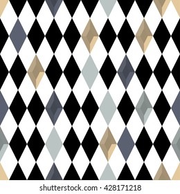 Abstract background. Modern seamless pattern with diamond. Vector illustration.