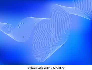 abstract background in modern style, vector illustrations.Blue glowing, artistic colored wavy lines. creative graphic design.