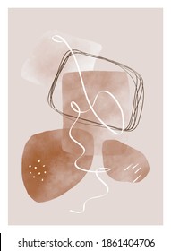 Abstract background modern trendy. creative minimalist hand painted illustrations for social media, wall decoration, postcard, brochure and poster. vector illustration