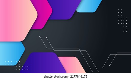 Abstract background with modern trendy fresh color for presentation design, flyer, social media cover, web banner, tech banner and much more
