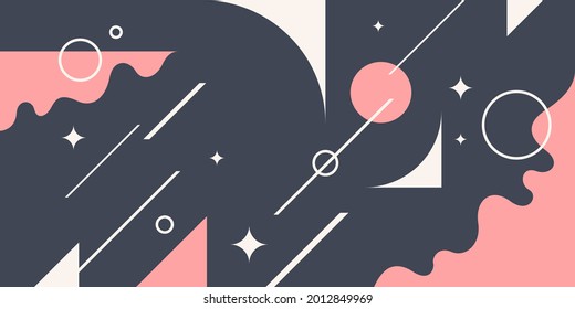 Resumen de los antecedentes en un estilo moderno y de moda. Cartel con formas orgánicas planas simples, formas geométricas.