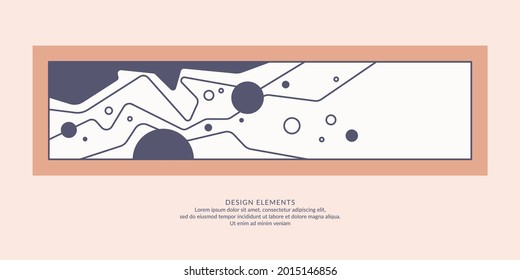 Abstract background in a modern trendy style. Poster with simple flat geometric shapes.
