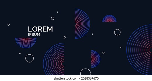 Abstract background in a modern trendy style. Poster with simple flat different geometric shapes.