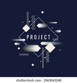 Abstrakter Hintergrund in einem modernen, trendigen Stil. Poster mit einfachen, flachen, unterschiedlichen geometrischen Formen.