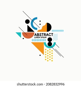 Abstrakter Hintergrund in einem modernen, trendigen Stil. Poster mit einfachen, flachen, unterschiedlichen geometrischen Formen.