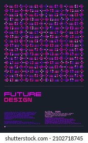 Abstract background in a modern trendy style. Poster with simple flat geometric shapes.