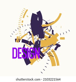 Resumen de los antecedentes en un estilo moderno y de moda. Cartel con formas geométricas planas simples.