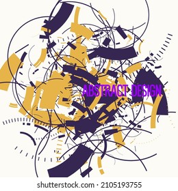 Abstract background in a modern trendy style. Poster with simple flat geometric shapes.