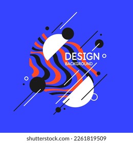 Abstract background in a modern trendy style. Poster with simple flat organic shapes, geometric shapes and lines.