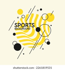Abstract background in a modern trendy style. Poster with simple flat organic shapes, geometric shapes and lines.