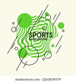 Abstract background in a modern trendy style. Poster with simple flat organic shapes, geometric shapes and lines.