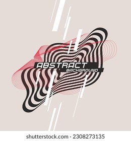 Abstract background in a modern trendy style. Poster with simple flat organic shapes, geometric shapes and lines.