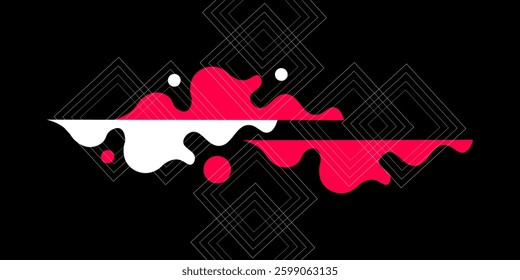 Abstract background in a modern trendy style. Poster with simple flat organic shapes, geometric shapes