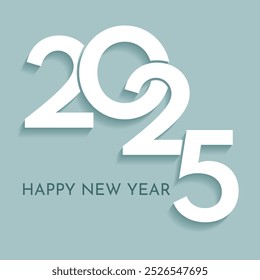 Fundo abstrato com uma tipografia moderna Feliz Ano Novo design 