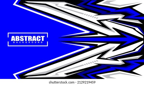 Abstract background modern vector racing 3d blue and white Premium Vector
