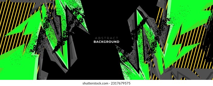 Abstract background modern vector racing 3d grey and green.