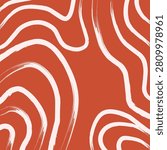 Abstract Background with Modern Wavy Brush Strokes on Terracotta Red Surface. Salmon fillet pattern texture background vector. Abstract raw salmon meat background with stripes salmon line art. Design illustration for Japanese Restaurant, website, banner, packaging.	
