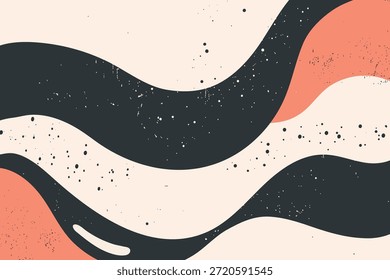 Fondo Abstractas con Formas onduladas modernas, formas fluidas orgánicas y textura de grano sutil