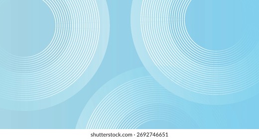 Fondo Abstractas con moderno efecto de línea circular degradada en blanco y azul. Diseño de fondo simple y elegante para cubiertas, certificados, presentaciones y tarjetas.