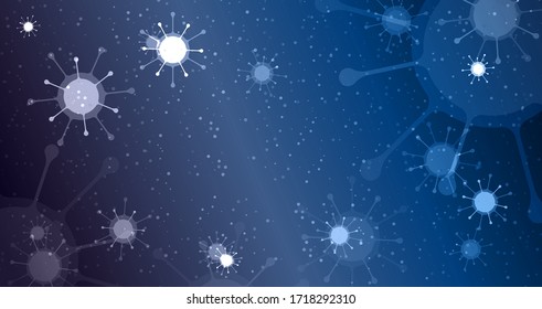 Fondo abstracto de moléculas de virus del entramado molecular. Adecuado para la información del coronavirus