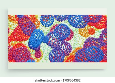 Abstract background with molecular structure. 3d vector illustration. 