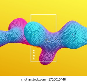 Abstract background with molecular structure. 3d vector illustration. 