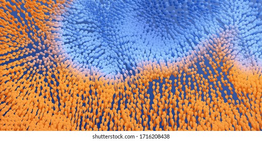 Abstract background with molecular structure. 3d vector illustration. 