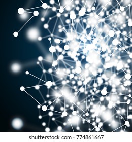 Abstract background of molecular structure, with a focusing effect. eps 10